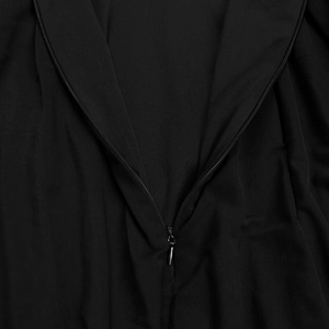Detailed macro view of high-quality invisible zipper and breathable mesh texture on black fabric