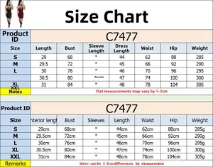 Size chart showing bust and waist measurements for tube top and mini skirt set