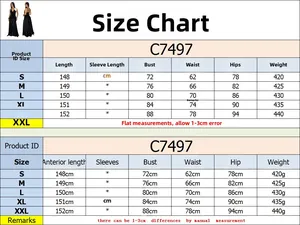 Detailed size chart for floral halter dress featuring measurements for S to XXL sizes