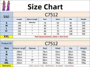 Detailed size chart for floral ruffle strap dress with length and bust measurements