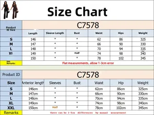 Detailed size chart for off-shoulder jumpsuits showing measurements from size S to XXL