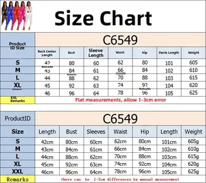 Tableau des tailles pour ensemble femme en résille à strass incluant les mesures S à XXL