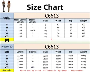 Size chart for women's rhinestone mesh dress showing length, bust, waist and hip measurements