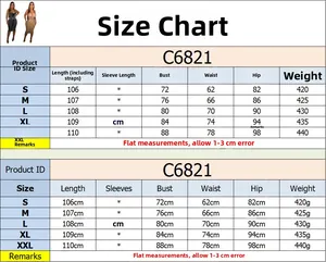 Size chart for rhinestone mesh camisole dress detailing bust, waist, and hip measurements