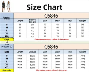Detailed size chart for mesh sequin feather patchwork dress ranging from S to XXL