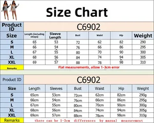 Detailed size chart for mesh rhinestone romper including bust, waist, and hip measurements