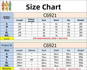 Detailed size chart for the backless floral maxi dress including bust and waist data