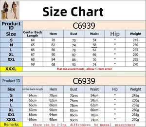 Detailed size chart for rhinestone camisole dress showing bust, waist, and length metrics