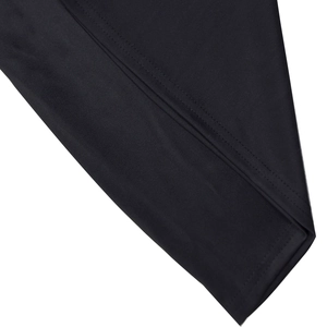 Detailed close-up showing high-density black fabric with reinforced double-stitch sewing seams