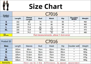 Detailed size chart for the rhinestone mesh maxi dress with measurements for sizes S to XXL