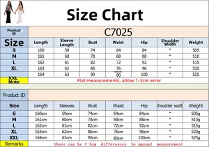 Detailed size chart for the rhinestone crew neck maxi dress including S to XXL dimensions