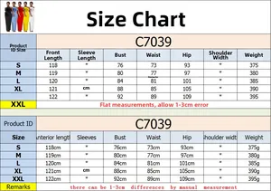 Detailed size chart for sleeveless split maxi dress with length and bust measurements