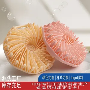 Silicone Bath Brush Food Grade Silicone Body Scrubber For Exfoliating Massage Deep Cleaning Shower Tool With Handle