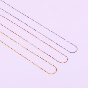 Minimalist 316L Stainless Steel Bare Chain Necklace For Men Women Hypoallergenic Plain Clavicle Chain Korean Fashion Versatile Jewelry