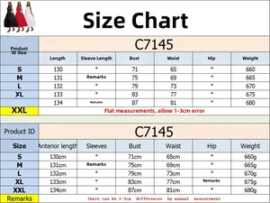 Size chart for French retro backless long dress with detailed S to XXL measurements