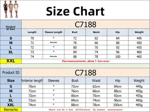 Tableau des tailles pour robe courte moulante à strass avec mesures du S au XXL