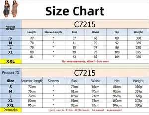 Tableau des tailles pour robe courte strass femme avec mesures de S à XXL en centimètres