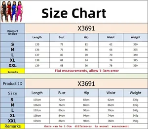 Detaillierte Größentabelle für sexy Damen Jumpsuit mit Rückenausschnitt S bis XXL