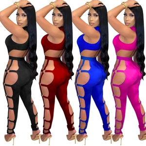Sexy rückenfreie Jumpsuits für Damen in Schwarz, Rot, Königsblau und Rosarot