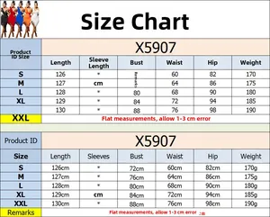 Size guide for V-neck sleeveless feather dress showing CM measurements for S to XXL