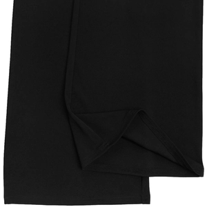Detail shot of the high-density knitted fabric and durable double-needle stitched hem