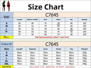 Size chart for lace patchwork dress with measurements for lengths, bust, waist, and hips