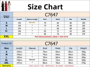 Size chart for V-neck mesh sequin dress showing measurements from S to XXL in centimeters