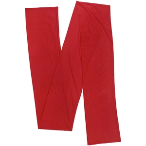 Macro detail showing the lightweight red mesh fabric texture and sheer finish of the dress