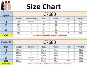Detailed size chart for the off-shoulder slimming dress showing length and bust dimensions