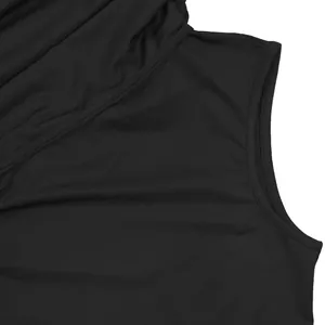 Détail de tissu noir hautement élastique avec couture sans couture et texture lisse