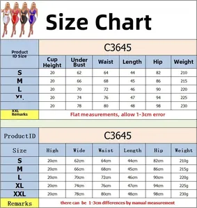 Detailed size chart for women's nightclub two-piece set featuring rhinestones and backless design