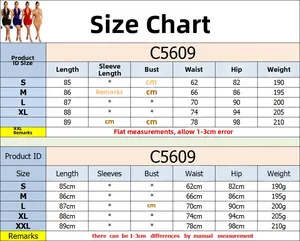 Detailed size guide chart for women's halter cut-out dress with length and waist measurements