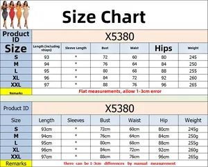 Gedetailleerde maattabel voor sexy bodycon mesh-jurk met strassteentjes in maat S-XXL