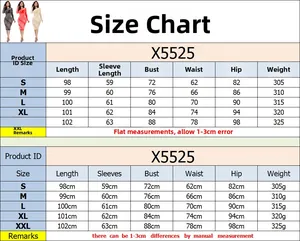 Detailed size chart for rhinestone mesh long sleeve dress with measurements in cm