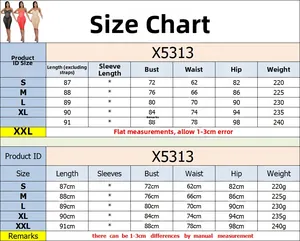 Detailed size chart for the backless rhinestones mini dress showing S to XXL measurements