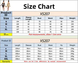 Tableau des tailles détaillé pour la robe de soirée sexy en mesh avec strass