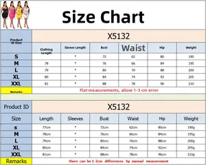 Detailed size guide table for sexy rhinestone mesh mini dress in various sizes from S to XXL