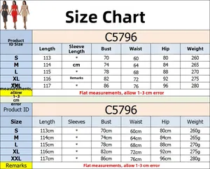 Tableau des tailles détaillé pour robe sexy en mesh avec strass et fente latérale