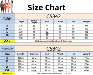 Größentabelle für Mesh-Strasskleid mit Maßen von S bis XXL in cm für Party-Outfits