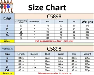 Size guide table for women's sequin dress showing bust, waist, hip and length measurements