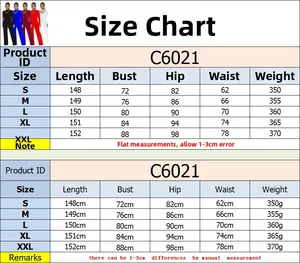 Size guide table for women mesh long sleeve jumpsuit showing bust and waist dimensions