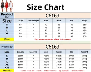 Guide des tailles détaillé pour robe courte sans manches en résille strass C6163