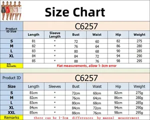 Detailed size chart for mesh rhinestone mini dress with bust and hip measurements