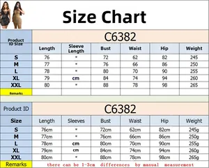 Detailed size guide table for sleeveless rhinestones mini dress from S to XXL sizes