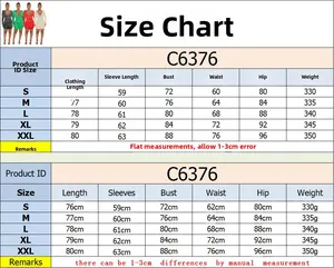 Detailed size chart for mesh rhinestone dress with measurements from S to XXL