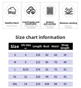 Size guide for summer printed patchwork maxi dress showing bust, waist, and length measurements