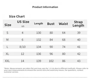 Size chart showing S to XXL measurements for the digital print sleeveless maxi dress