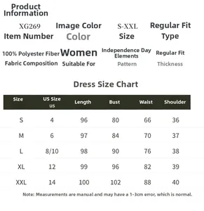 Detailed size chart for the bodycon dress with bust and waist measurements in cm