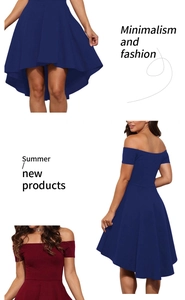 Détail de l'ourlet asymétrique haut-bas et manche dénudée sur robe de soirée d'été