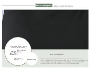 Detailed view of breathable, wrinkle-resistant black fabric with soft textile texture